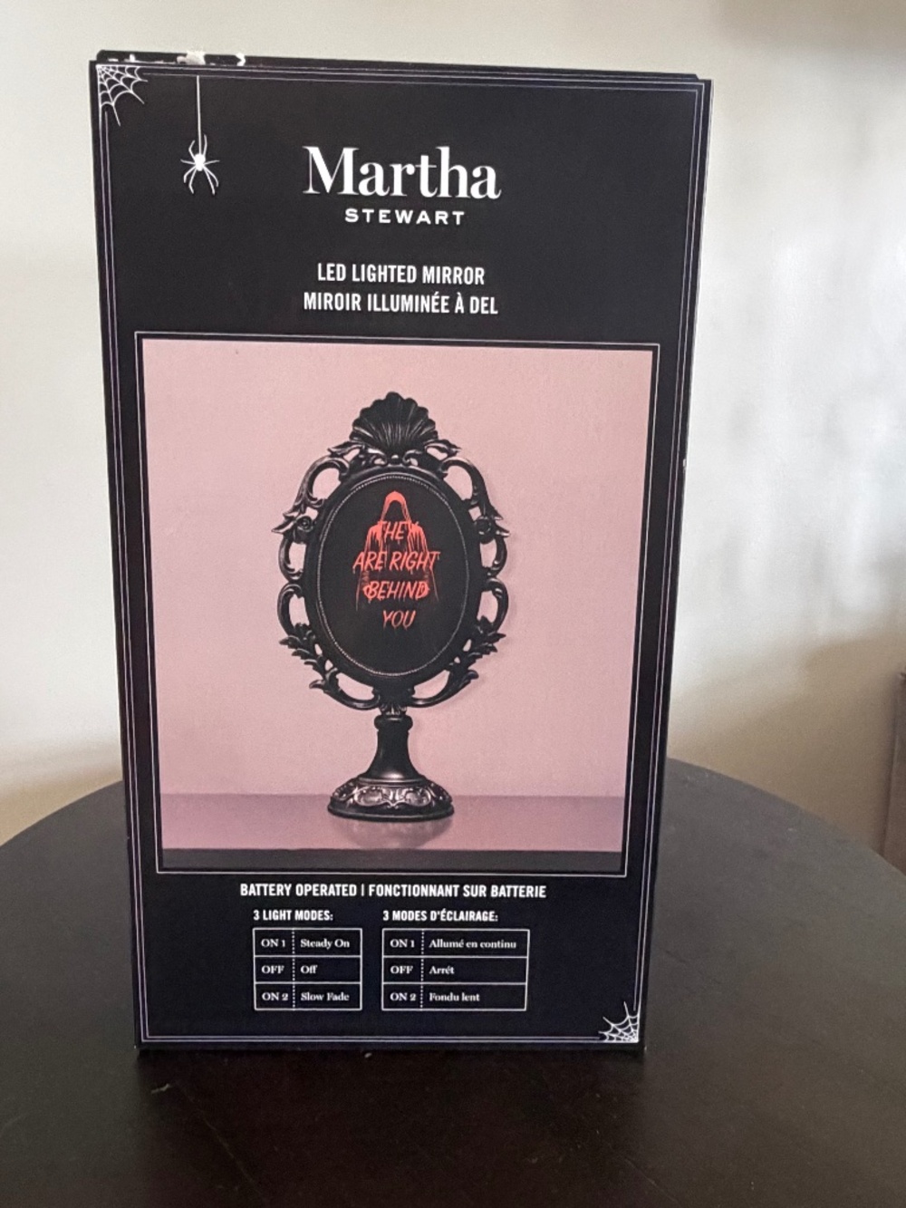 Martha Stewart LED Halloween Mirror THEY ARE RIGHT BEHIND YOU spooky ghost decor